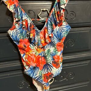 Floral Ruffle One-Piece Swimsuit